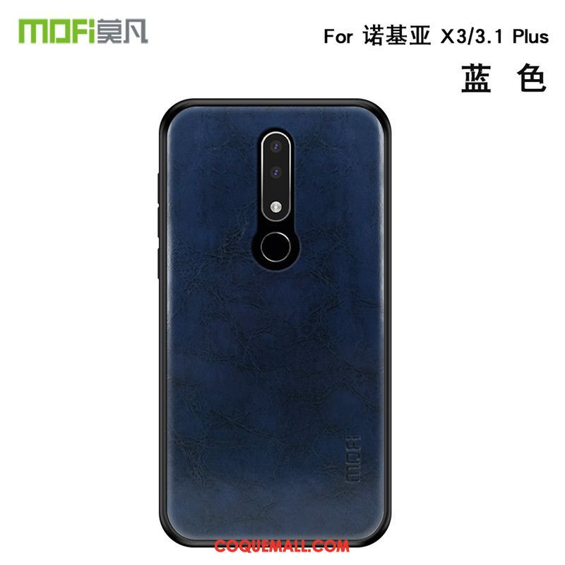 Étui Nokia 3.1 Plus Modèle Fleurie Membrane Tissu, Coque Nokia 3.1 Plus Tout Compris Incassable