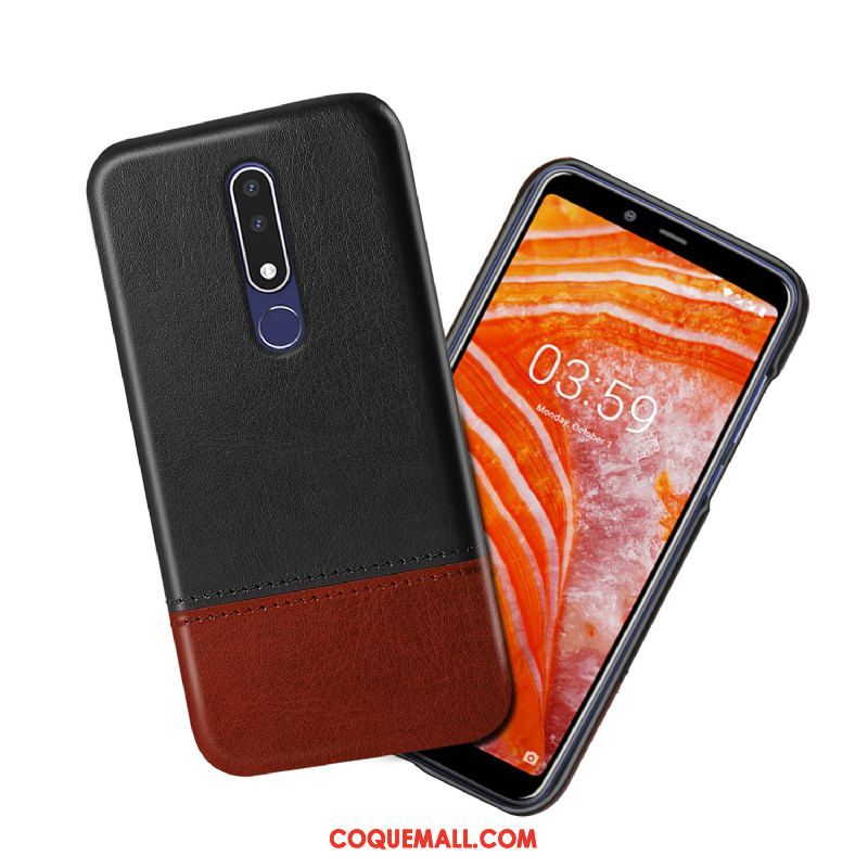 Étui Nokia 3.1 Plus Noir Qualité Téléphone Portable, Coque Nokia 3.1 Plus Incassable Nouveau Braun