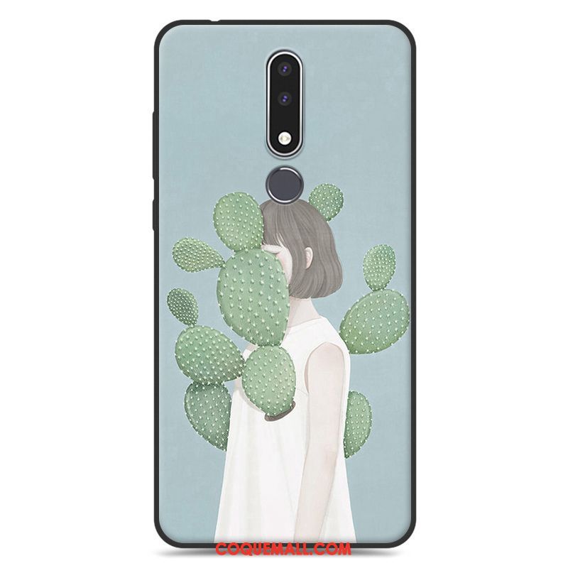 Étui Nokia 3.1 Plus Silicone Vert Téléphone Portable, Coque Nokia 3.1 Plus Art Tendance