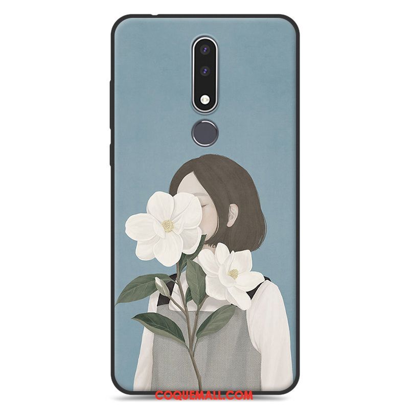 Étui Nokia 3.1 Plus Silicone Vert Téléphone Portable, Coque Nokia 3.1 Plus Art Tendance