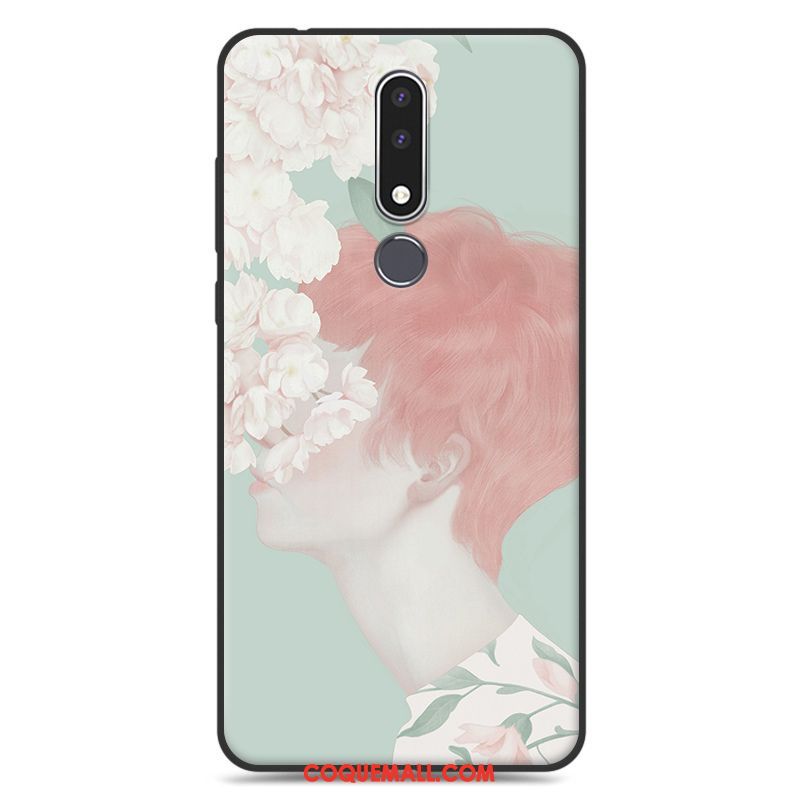 Étui Nokia 3.1 Plus Silicone Vert Téléphone Portable, Coque Nokia 3.1 Plus Art Tendance