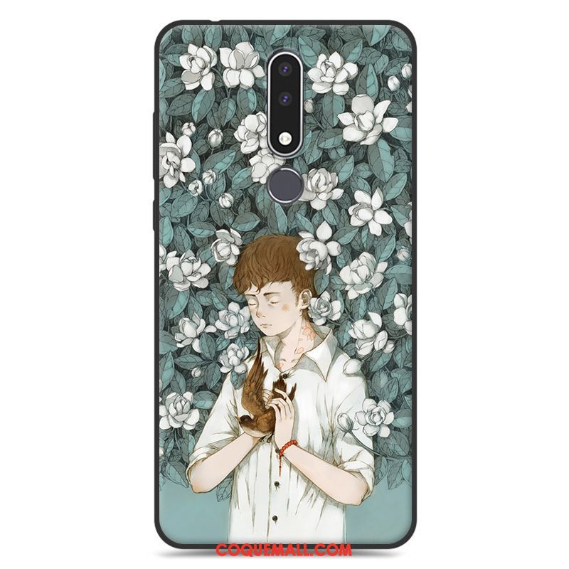 Étui Nokia 3.1 Plus Silicone Vert Téléphone Portable, Coque Nokia 3.1 Plus Art Tendance