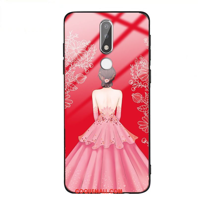 Étui Nokia 3.1 Plus Tendance Protection Incassable, Coque Nokia 3.1 Plus Rouge Mode