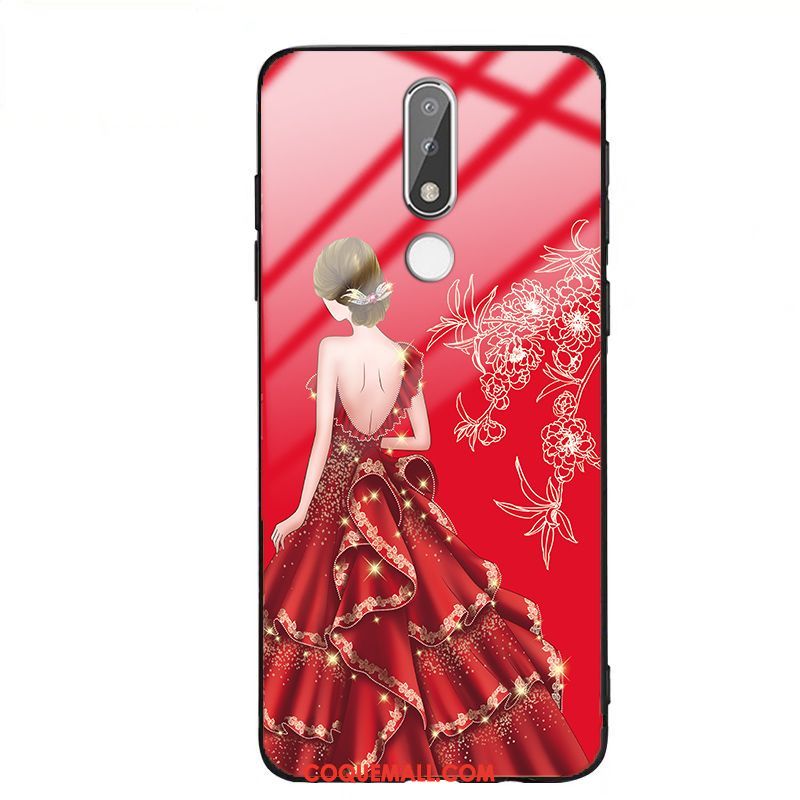 Étui Nokia 3.1 Plus Tendance Protection Incassable, Coque Nokia 3.1 Plus Rouge Mode