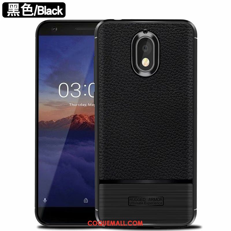 Étui Nokia 3.1 Protection Modèle Fleurie Marron, Coque Nokia 3.1 Tout Compris Soie