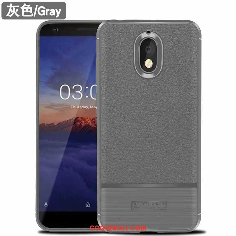 Étui Nokia 3.1 Protection Modèle Fleurie Marron, Coque Nokia 3.1 Tout Compris Soie