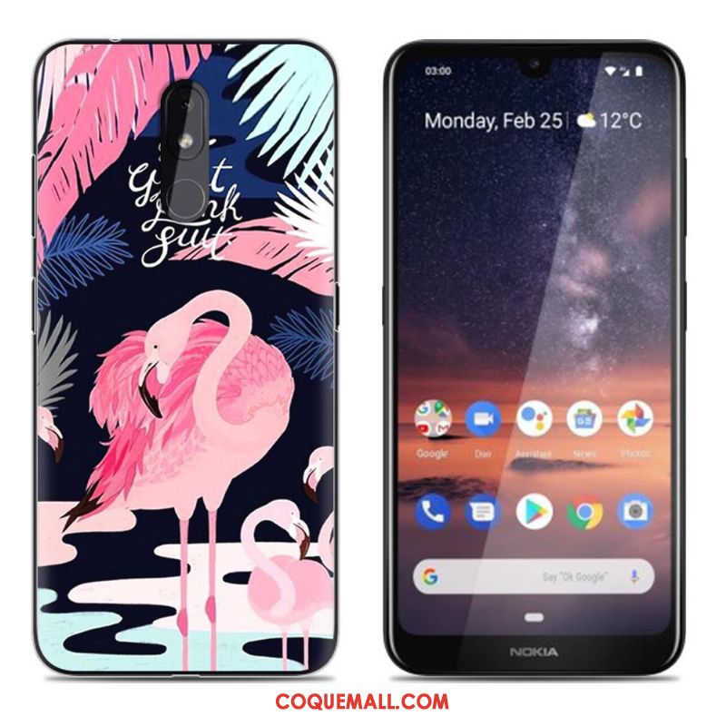 Étui Nokia 3.2 Chaud Dessin Animé Téléphone Portable, Coque Nokia 3.2 Fluide Doux Gris