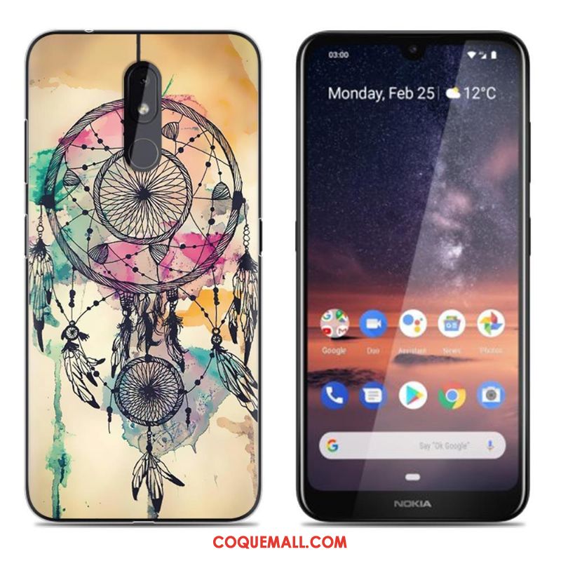 Étui Nokia 3.2 Chaud Dessin Animé Téléphone Portable, Coque Nokia 3.2 Fluide Doux Gris