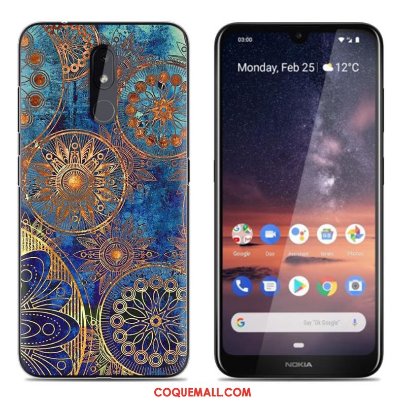 Étui Nokia 3.2 Chaud Dessin Animé Téléphone Portable, Coque Nokia 3.2 Fluide Doux Gris