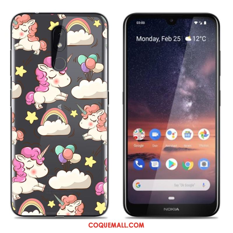 Étui Nokia 3.2 Chaud Dessin Animé Téléphone Portable, Coque Nokia 3.2 Fluide Doux Gris