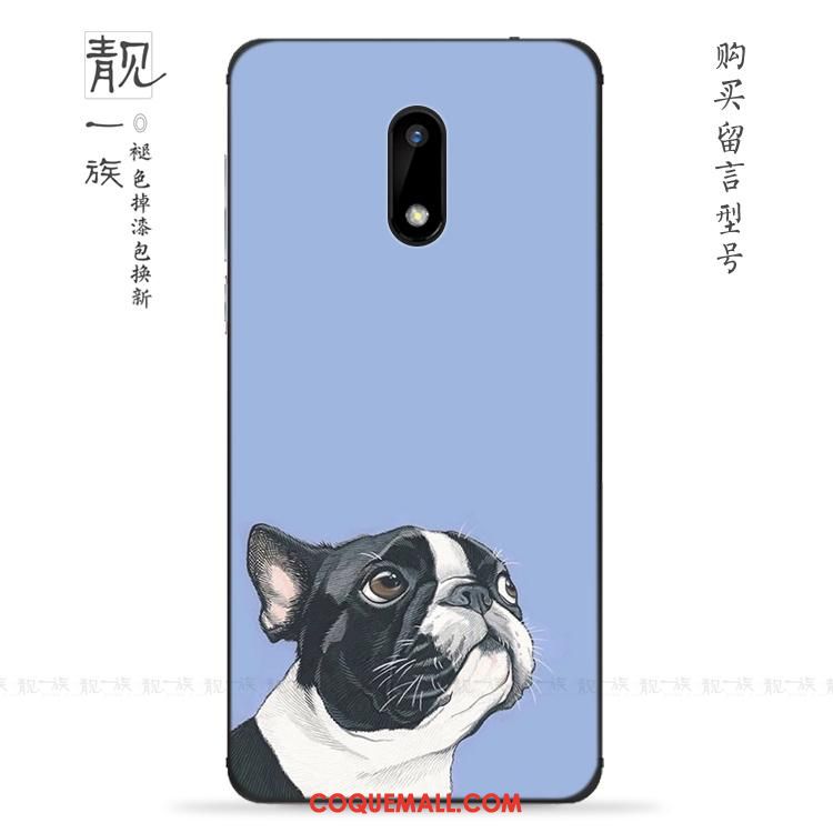 Étui Nokia 3 Bovins Bleu Charmant, Coque Nokia 3 Téléphone Portable Mignonne