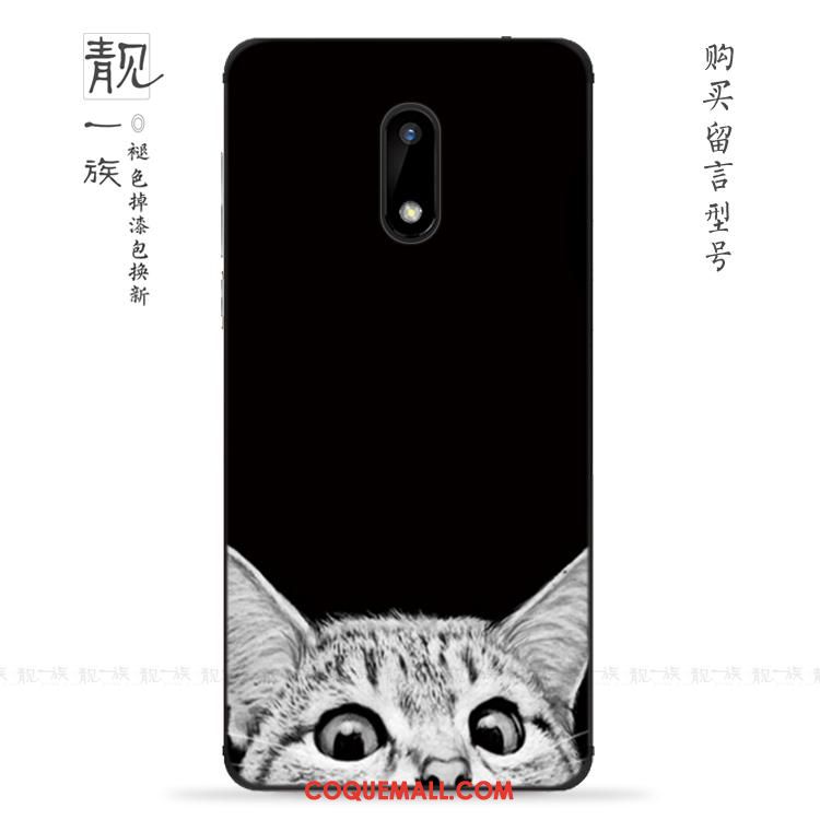 Étui Nokia 3 Chat Incassable Drôle, Coque Nokia 3 Noir Protection