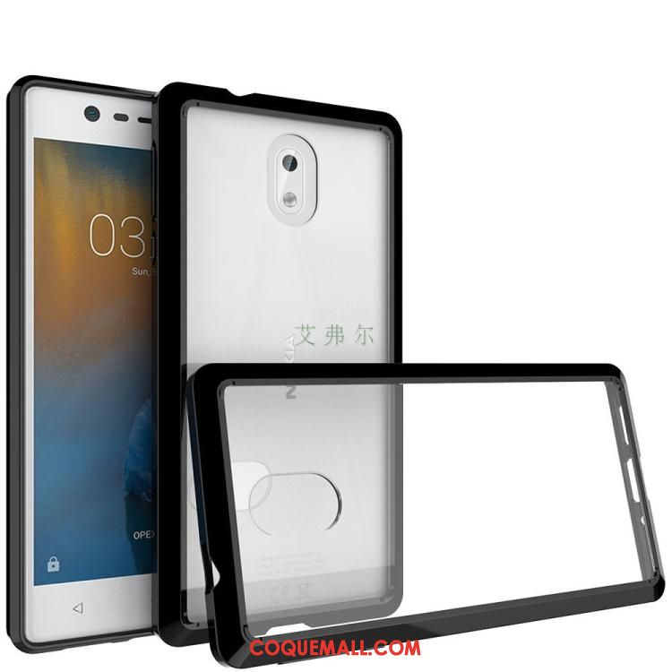 Étui Nokia 3 Incassable Transparent Or Rose, Coque Nokia 3 Fluide Doux Téléphone Portable