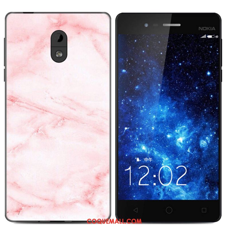 Étui Nokia 3 Téléphone Portable Rose Noir, Coque Nokia 3 Créatif Silicone