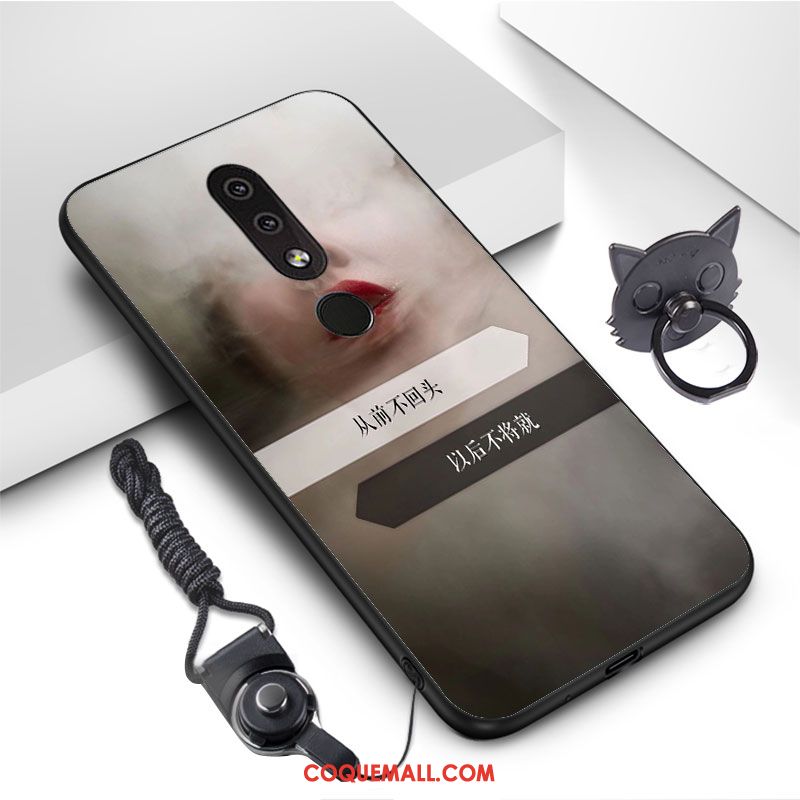 Étui Nokia 4.2 Protection Personnalité Tout Compris, Coque Nokia 4.2 Net Rouge Clair