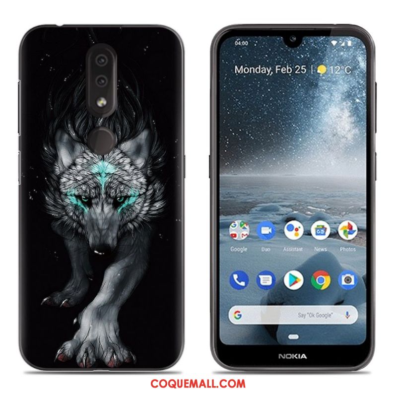 Étui Nokia 4.2 Silicone Bleu Tout Compris, Coque Nokia 4.2 Fluide Doux Téléphone Portable