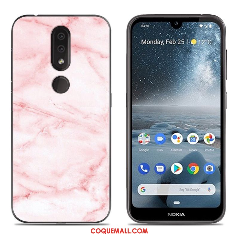 Étui Nokia 4.2 Silicone Bleu Tout Compris, Coque Nokia 4.2 Fluide Doux Téléphone Portable