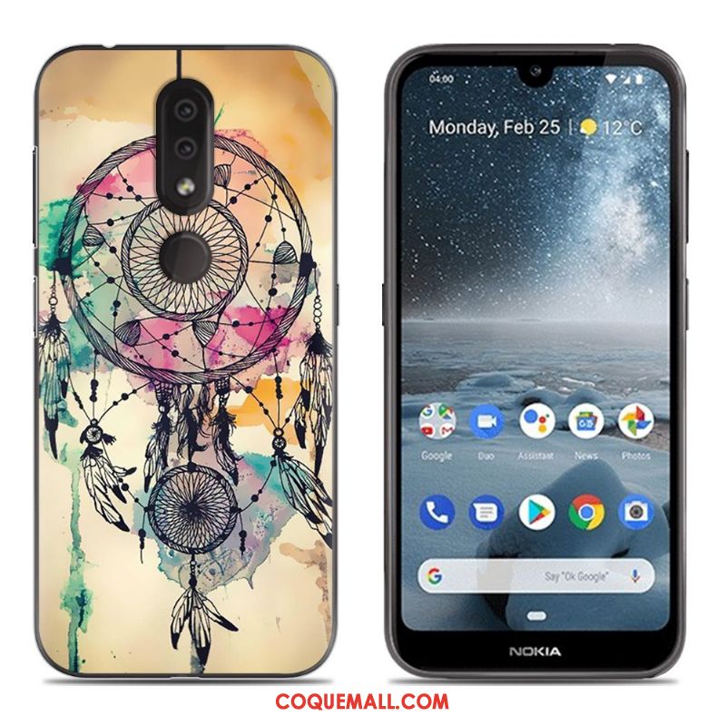 Étui Nokia 4.2 Silicone Bleu Tout Compris, Coque Nokia 4.2 Fluide Doux Téléphone Portable