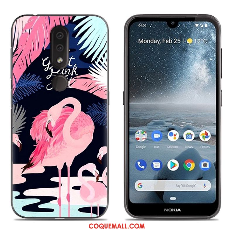 Étui Nokia 4.2 Silicone Bleu Tout Compris, Coque Nokia 4.2 Fluide Doux Téléphone Portable