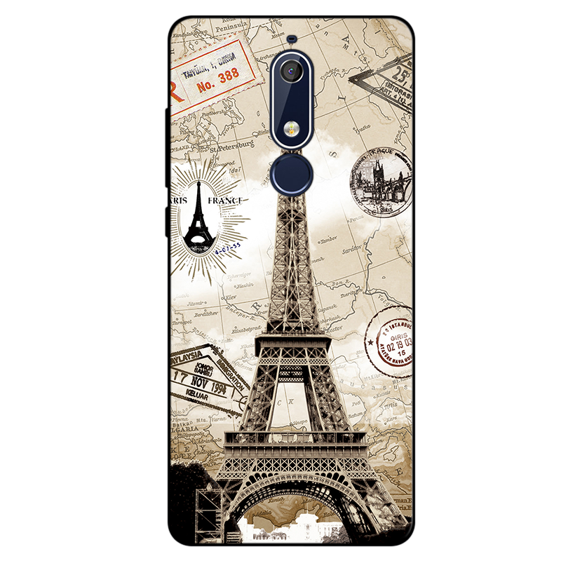 Étui Nokia 5.1 Blanc Personnalisé Tendance, Coque Nokia 5.1 Incassable Fluide Doux