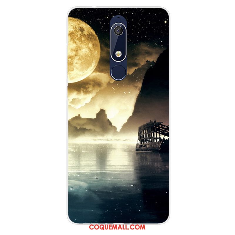 Étui Nokia 5.1 Bleu Téléphone Portable Très Mince, Coque Nokia 5.1 Incassable Mois