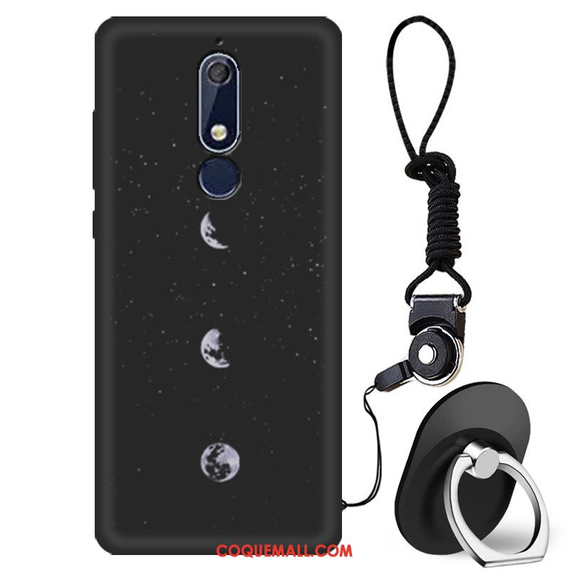 Étui Nokia 5.1 Fluide Doux Créatif Tout Compris, Coque Nokia 5.1 Téléphone Portable Noir