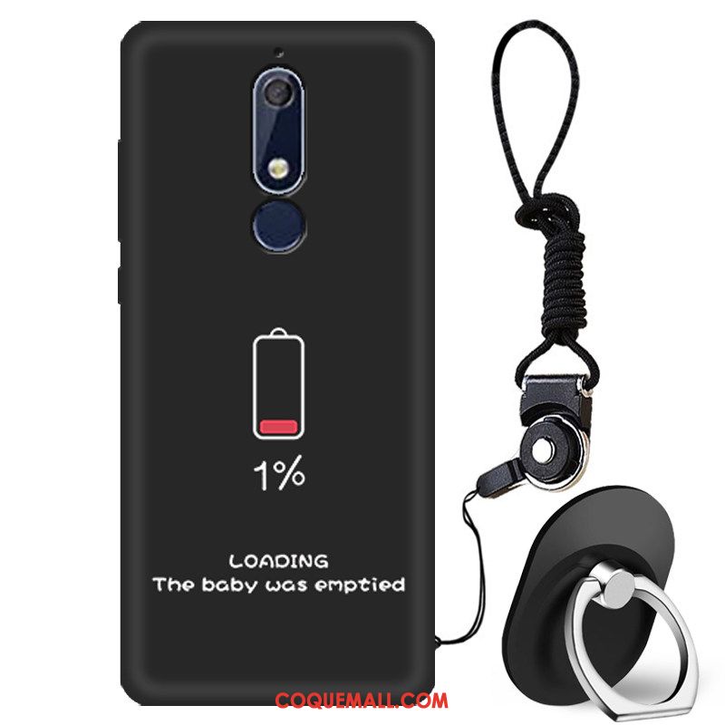 Étui Nokia 5.1 Fluide Doux Créatif Tout Compris, Coque Nokia 5.1 Téléphone Portable Noir