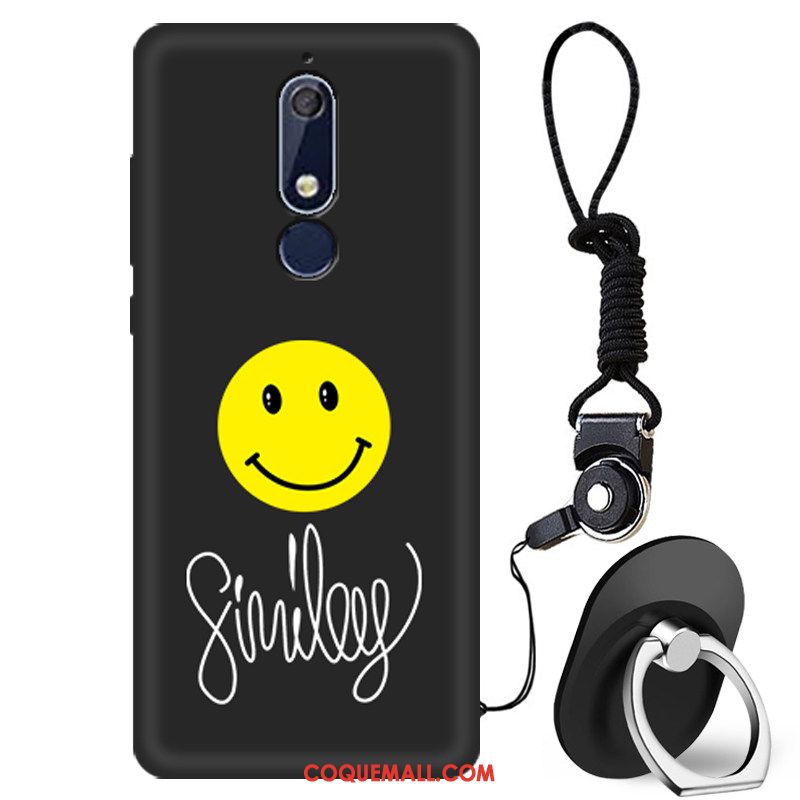 Étui Nokia 5.1 Fluide Doux Créatif Tout Compris, Coque Nokia 5.1 Téléphone Portable Noir