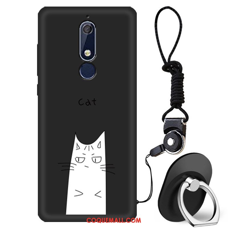 Étui Nokia 5.1 Fluide Doux Créatif Tout Compris, Coque Nokia 5.1 Téléphone Portable Noir