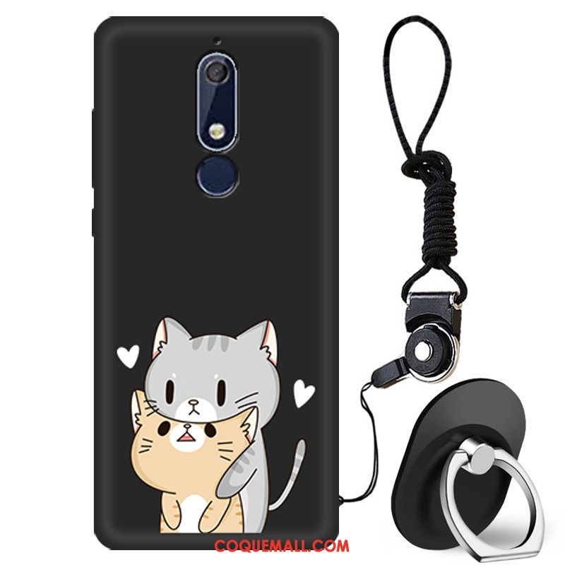 Étui Nokia 5.1 Fluide Doux Créatif Tout Compris, Coque Nokia 5.1 Téléphone Portable Noir