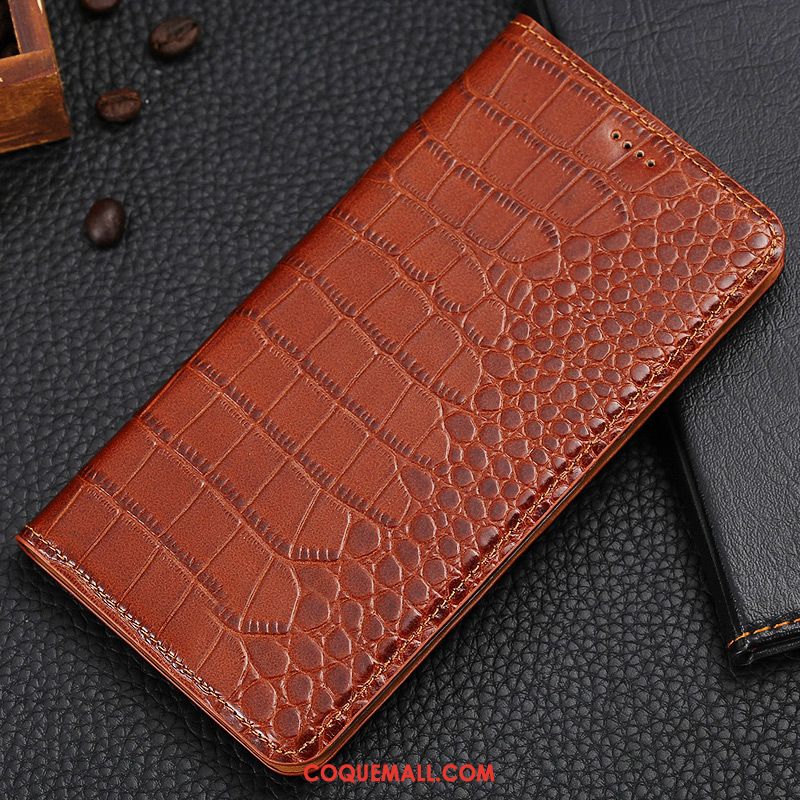 Étui Nokia 5.1 Modèle Fleurie Étui En Cuir Téléphone Portable, Coque Nokia 5.1 Cuir Véritable Braun