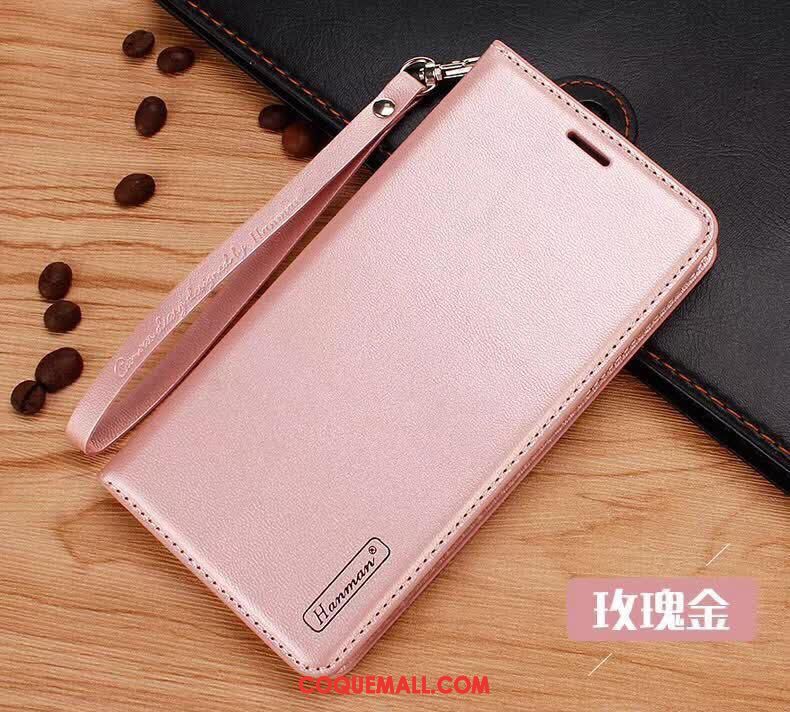 Étui Nokia 5.1 Plus En Cuir Téléphone Portable Clamshell, Coque Nokia 5.1 Plus Rose Protection