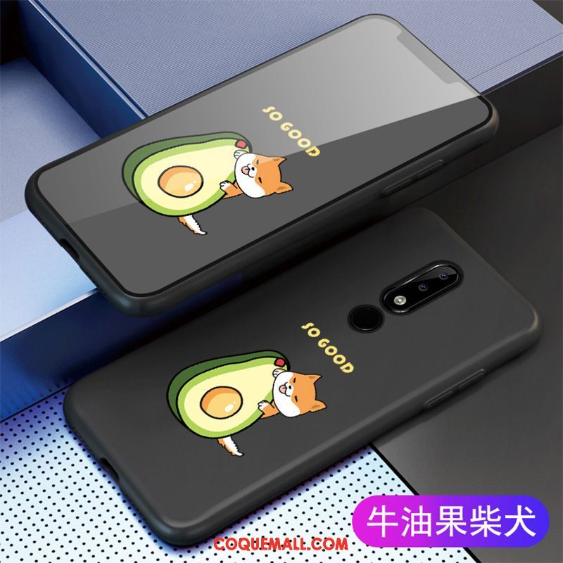 Étui Nokia 5.1 Plus Fluide Doux Dessin Animé Gris, Coque Nokia 5.1 Plus Téléphone Portable Net Rouge