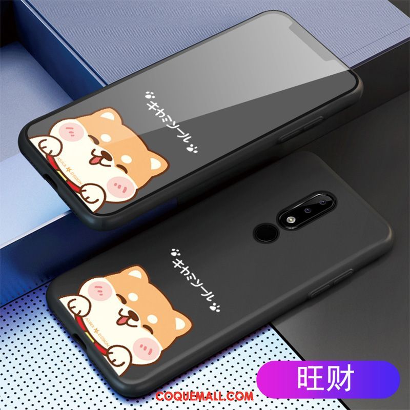 Étui Nokia 5.1 Plus Fluide Doux Dessin Animé Gris, Coque Nokia 5.1 Plus Téléphone Portable Net Rouge