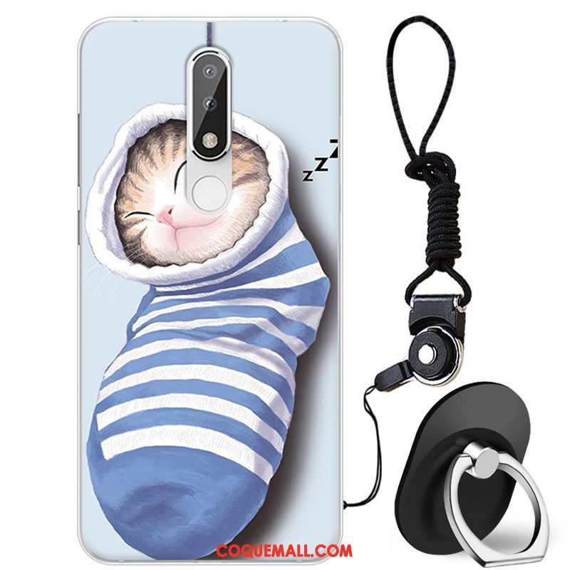 Étui Nokia 5.1 Plus Incassable Silicone Fluide Doux, Coque Nokia 5.1 Plus Dessin Animé Peinture