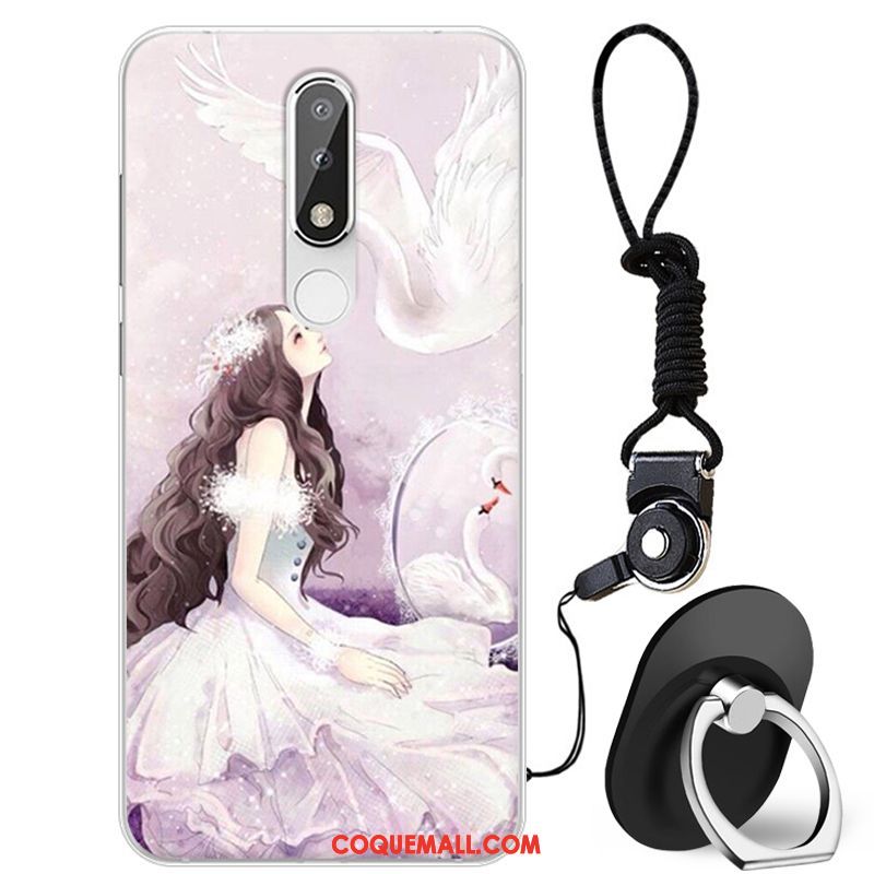 Étui Nokia 5.1 Plus Incassable Silicone Fluide Doux, Coque Nokia 5.1 Plus Dessin Animé Peinture