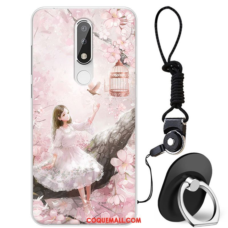 Étui Nokia 5.1 Plus Incassable Silicone Fluide Doux, Coque Nokia 5.1 Plus Dessin Animé Peinture