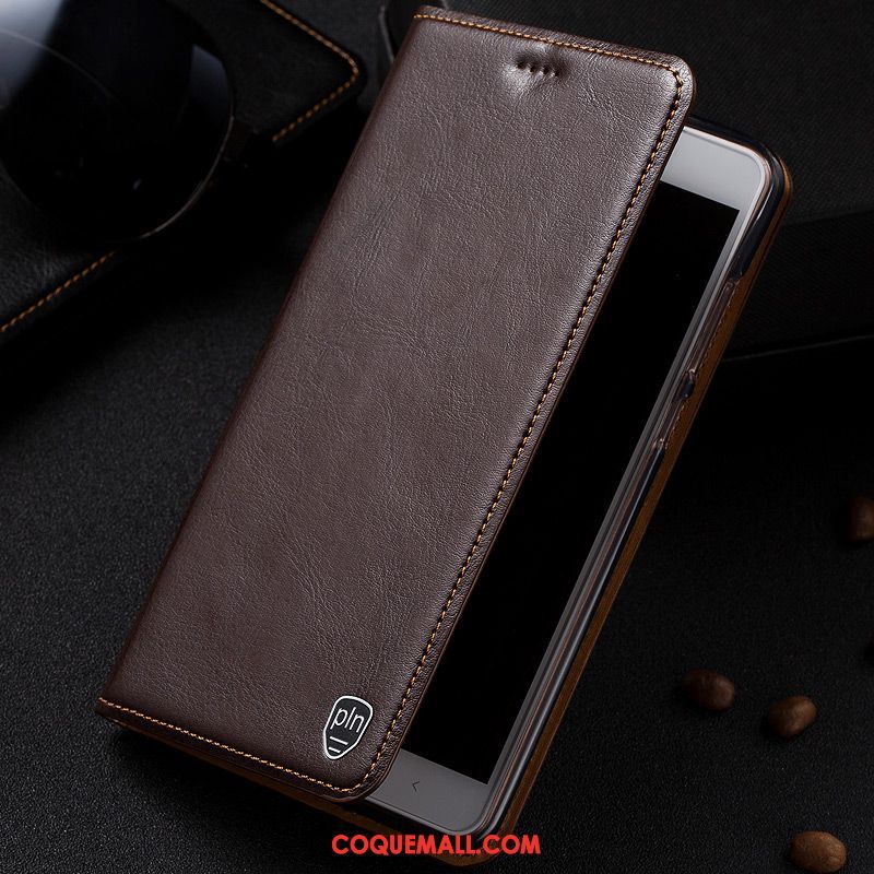 Étui Nokia 5.1 Plus Téléphone Portable En Cuir Modèle Fleurie, Coque Nokia 5.1 Plus Protection Braun