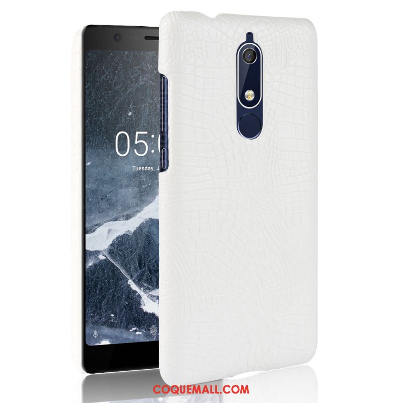 Étui Nokia 5.1 Protection Crocodile Modèle Incassable, Coque Nokia 5.1 Téléphone Portable Difficile Braun