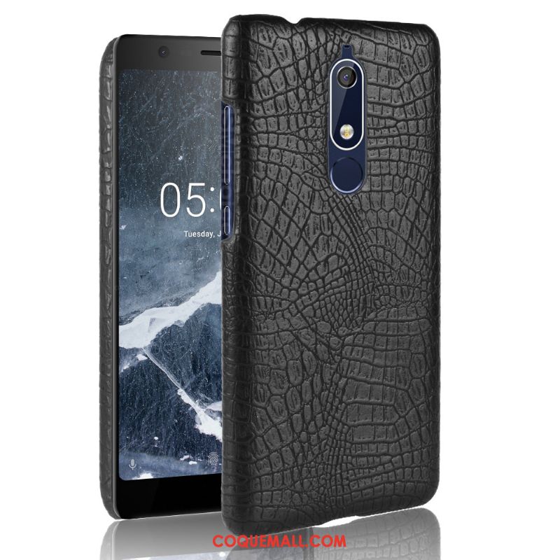 Étui Nokia 5.1 Protection Crocodile Modèle Incassable, Coque Nokia 5.1 Téléphone Portable Difficile Braun