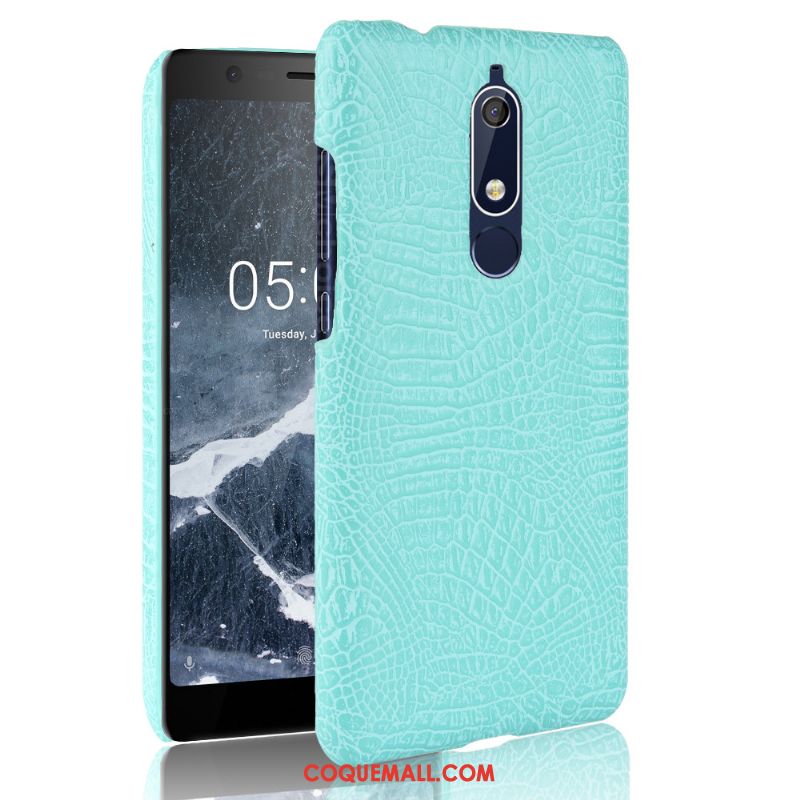 Étui Nokia 5.1 Protection Crocodile Modèle Incassable, Coque Nokia 5.1 Téléphone Portable Difficile Braun