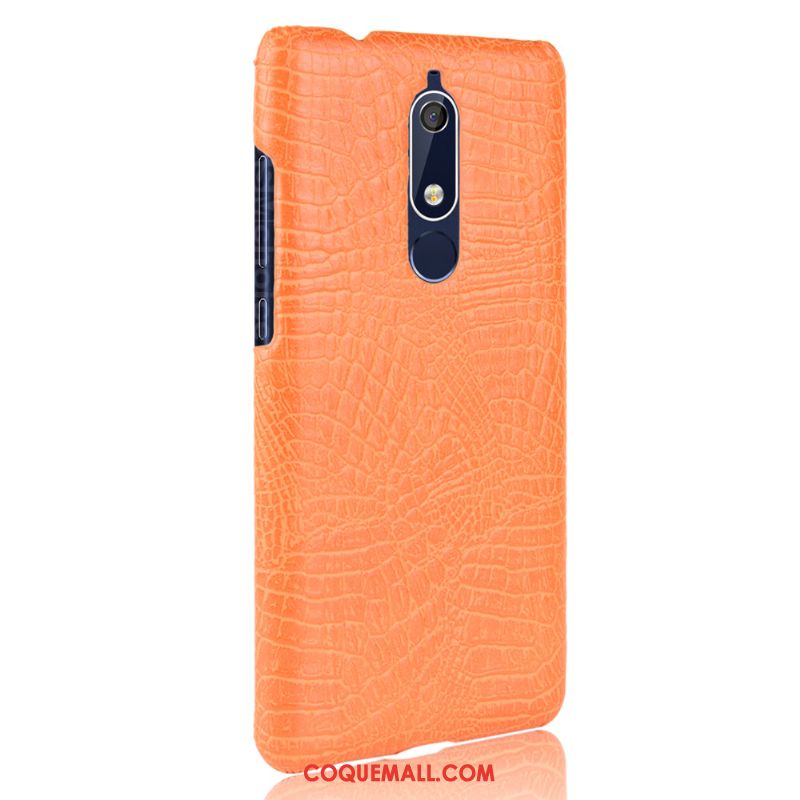 Étui Nokia 5.1 Sac Vintage Simple, Coque Nokia 5.1 Protection Délavé En Daim