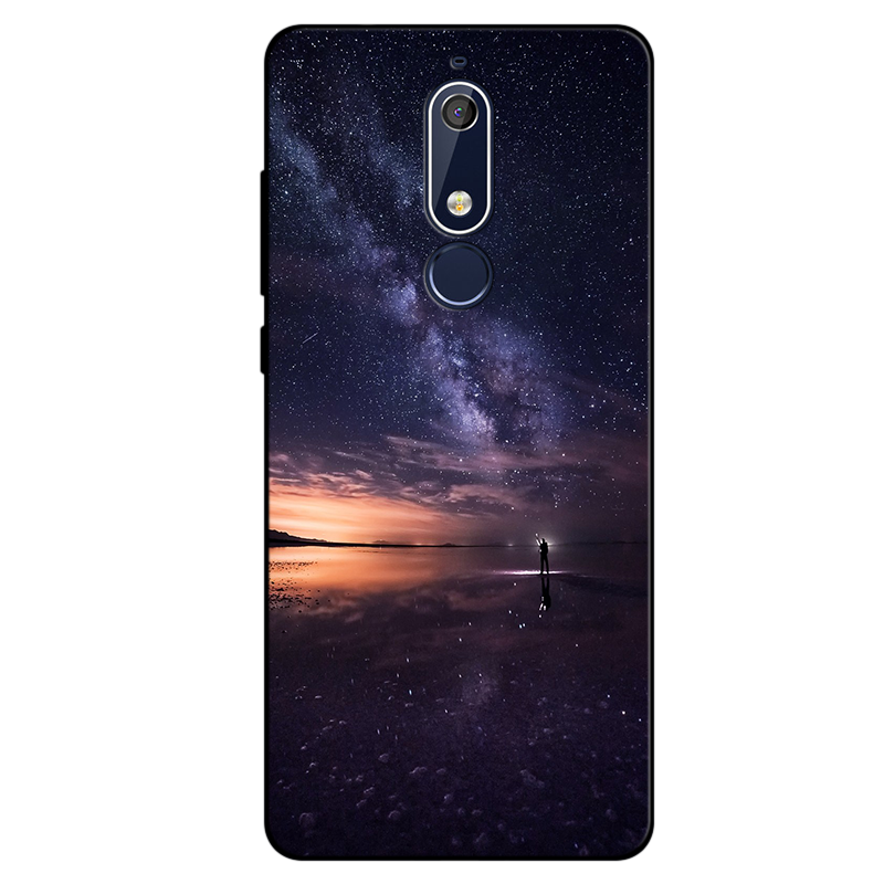 Étui Nokia 5.1 Simple Petit Silicone, Coque Nokia 5.1 Fluide Doux Frais