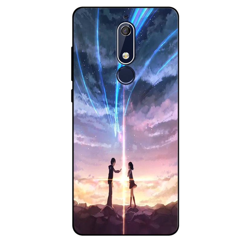 Étui Nokia 5.1 Simple Petit Silicone, Coque Nokia 5.1 Fluide Doux Frais