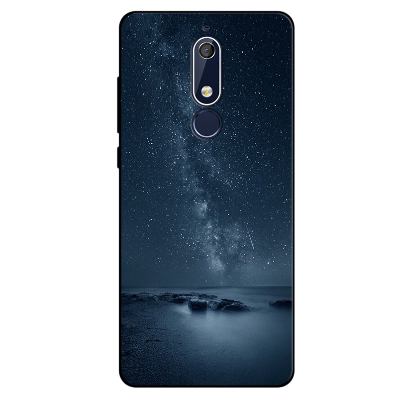 Étui Nokia 5.1 Simple Petit Silicone, Coque Nokia 5.1 Fluide Doux Frais