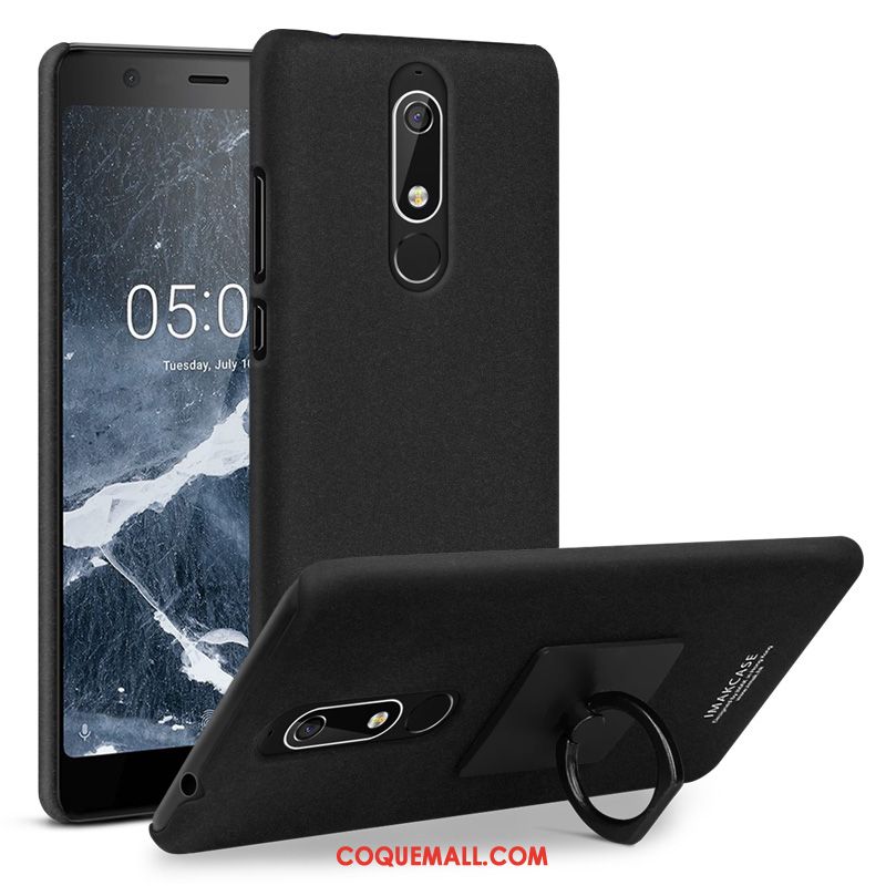 Étui Nokia 5.1 Téléphone Portable Noir Support, Coque Nokia 5.1 Incassable Une Agrafe