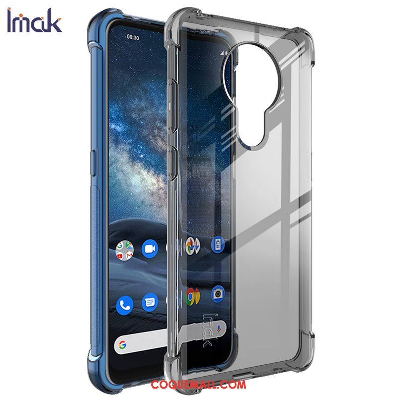 Étui Nokia 5.3 Incassable Blanc Silicone, Coque Nokia 5.3 Transparent Fluide Doux