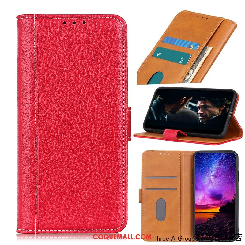 Étui Nokia 5.3 Litchi En Cuir Carte, Coque Nokia 5.3 Modèle Fleurie Simple