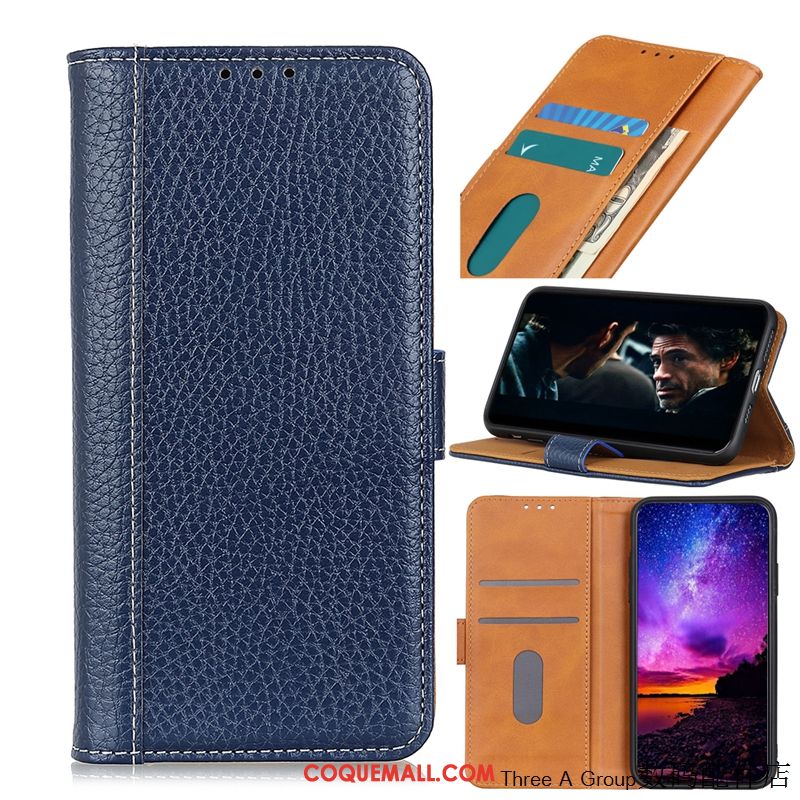 Étui Nokia 5.3 Litchi En Cuir Carte, Coque Nokia 5.3 Modèle Fleurie Simple