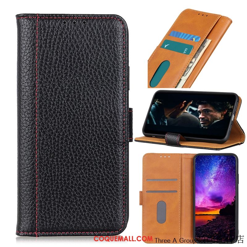 Étui Nokia 5.3 Litchi En Cuir Carte, Coque Nokia 5.3 Modèle Fleurie Simple